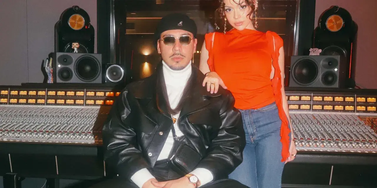 Apache 207 und eine Frau im Studio, vielleicht beim Aufnehmen des "Wunder" Songtexts.